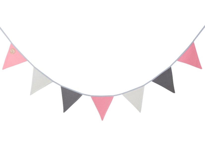 Dekorační vlajky DELUXE PINK GREY - Délka: Klasik