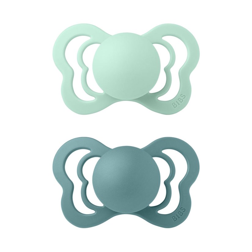 BIBS Supreme dudlík z přírodního kaučuku 2ks - Mint / Island Sea BIBS Supreme dudlík z přírodního kaučuku 2ks - Mint / Island Sea