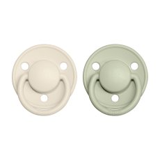 BIBS De Lux cumlíky z prírodného kaučuku 2ks - Ivory / Sage