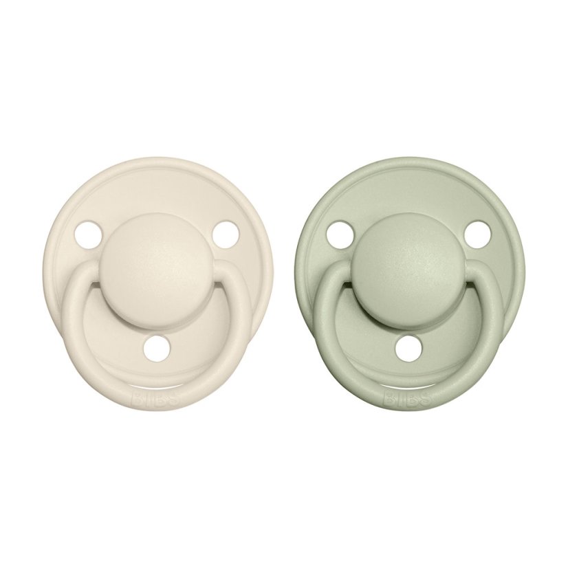 BIBS De Lux cumlíky z prírodného kaučuku 2ks - Ivory / Sage