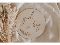 Dřevěný milník - girl or boy