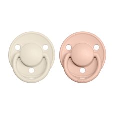 BIBS De Lux cumlíky z prírodného kaučuku 2ks - Ivory / Blush