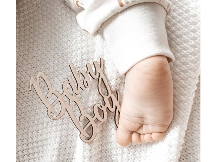 Dřevěný nápis - Baby Boy