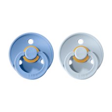BIBS Colour dudlíky z přírodního kaučuku 2ks - Sky Blue / Baby Blue