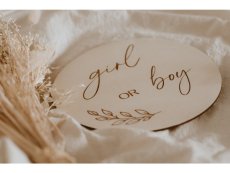 Dřevěný milník - girl or boy