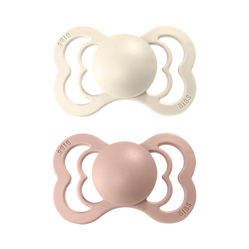 BIBS Supreme dudlík z přírodního kaučuku 2ks - Ivory / Blush - Velikost: 0-6 měsíců /  Vel.1