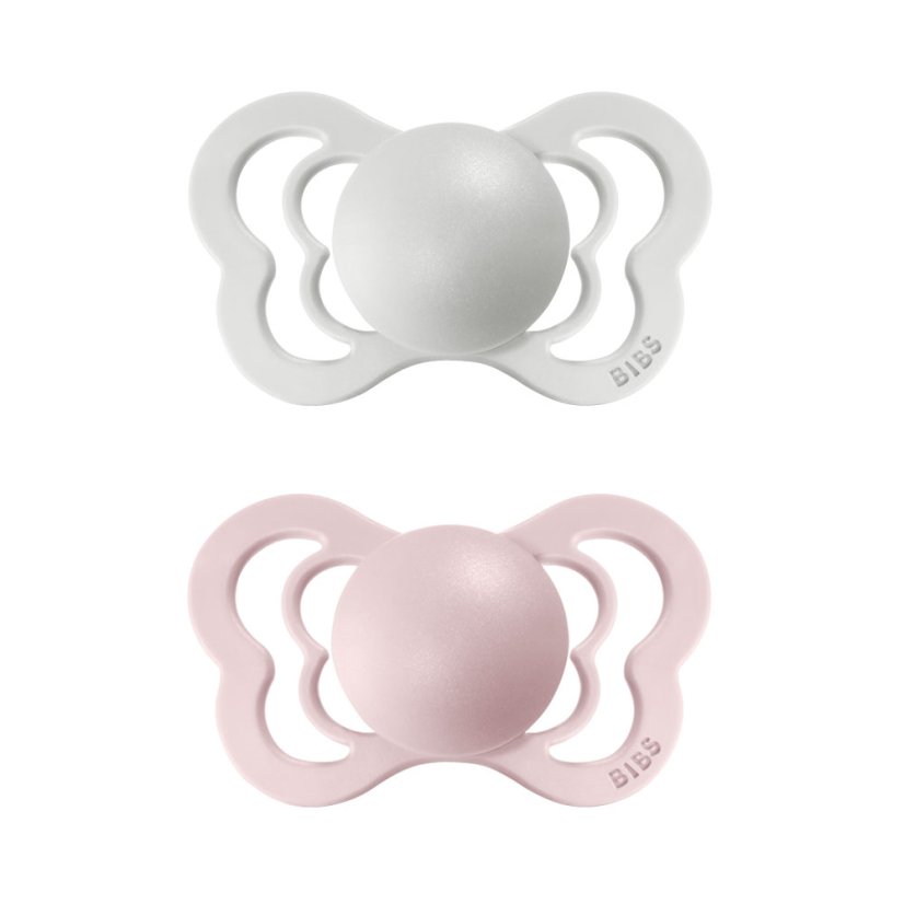 BIBS Couture dudlík z přírodního kaučuku 2ks - Haze / Blossom - Velikost: 6-18 měsíců / Vel.2