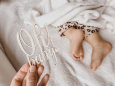 Dřevěný nápis - Oh baby!