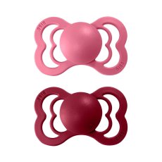 BIBS Supreme dudlík z přírodního kaučuku 2ks - Coral / Ruby