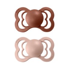 BIBS Supreme dudlík z přírodního kaučuku 2ks - Woodchuck / Blush