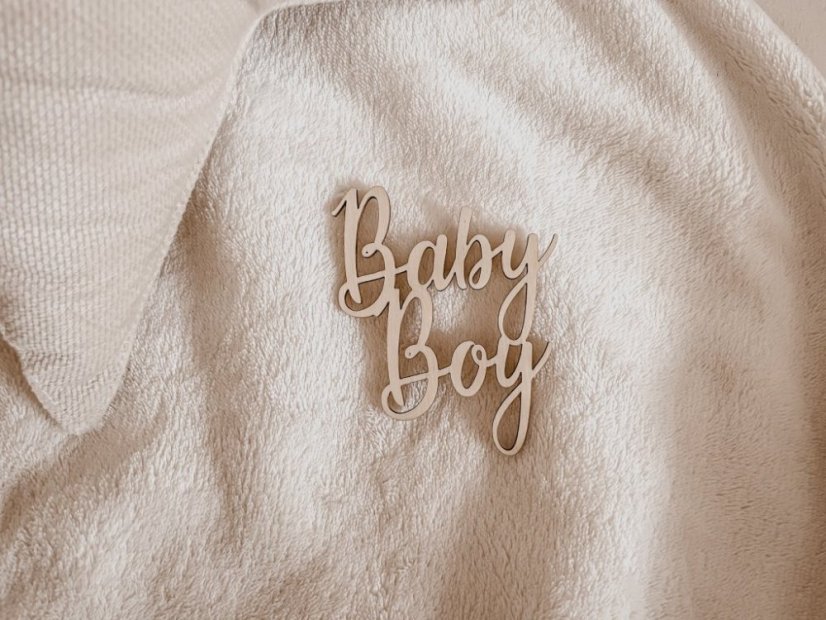 Dřevěný nápis - Baby Boy