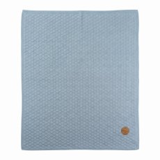 Merino deka pro miminko BeeMy, světle modrá 50% merino – rozložená, 75 × 90 cm